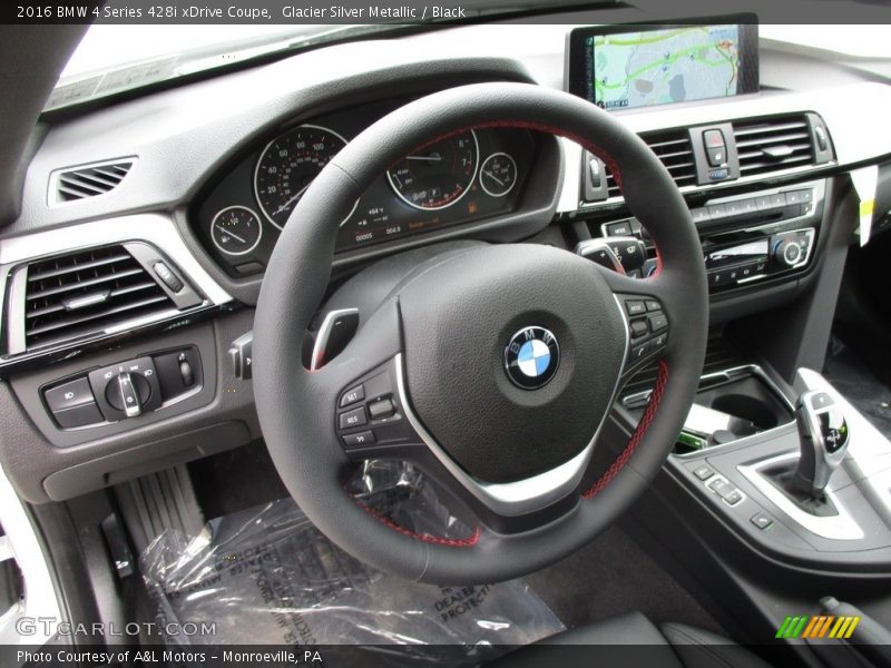Glacier Silver Metallic / Black 2016 BMW 4 Series 428i xDrive Coupe