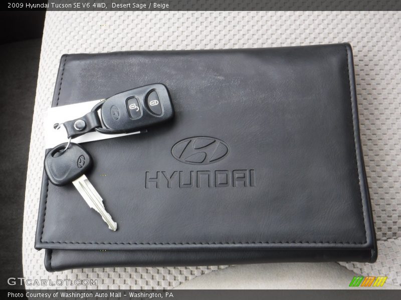 Desert Sage / Beige 2009 Hyundai Tucson SE V6 4WD