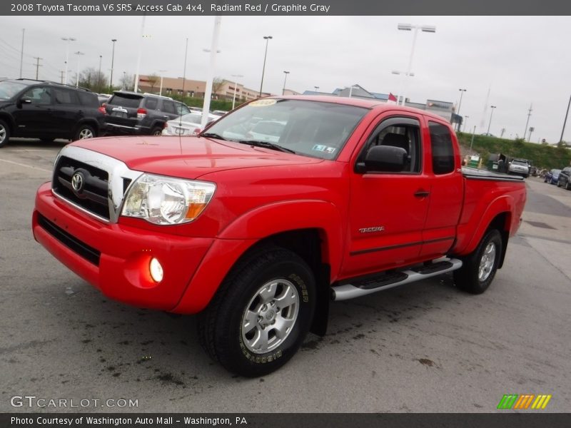 Radiant Red / Graphite Gray 2008 Toyota Tacoma V6 SR5 Access Cab 4x4