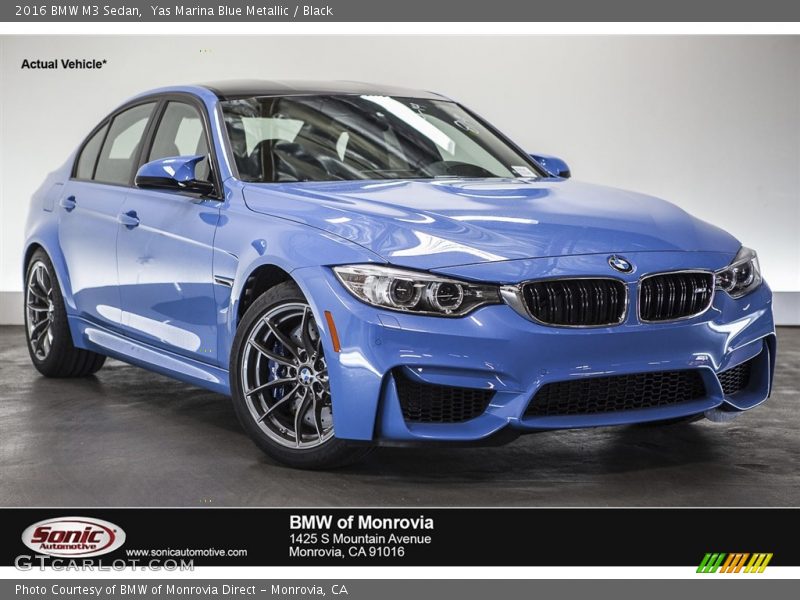 Yas Marina Blue Metallic / Black 2016 BMW M3 Sedan