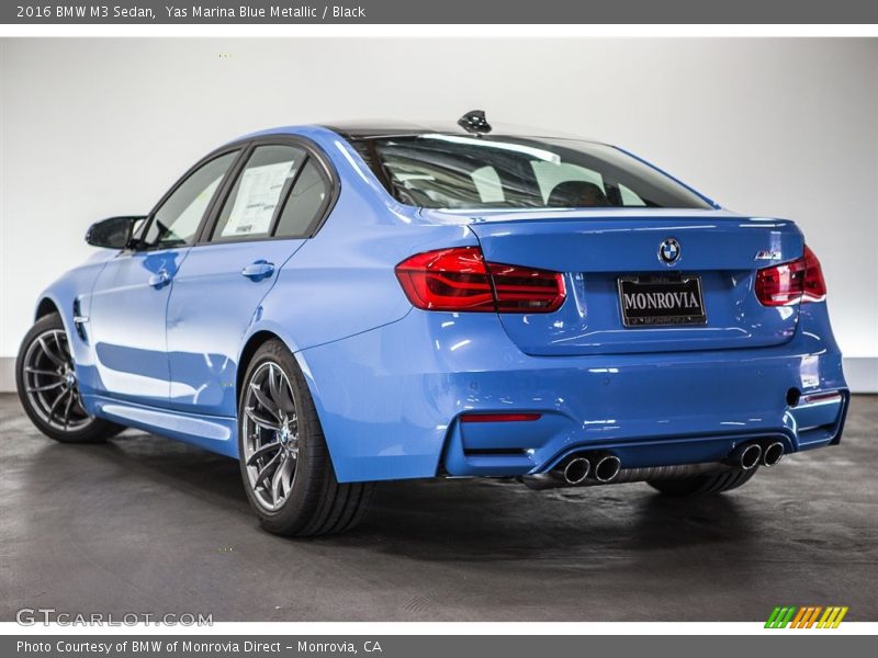 Yas Marina Blue Metallic / Black 2016 BMW M3 Sedan