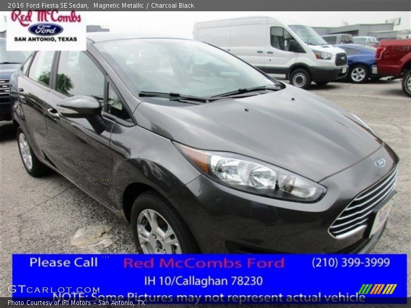 Magnetic Metallic / Charcoal Black 2016 Ford Fiesta SE Sedan