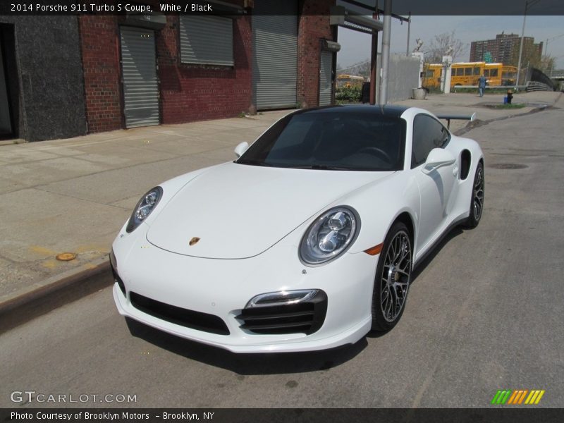 White / Black 2014 Porsche 911 Turbo S Coupe