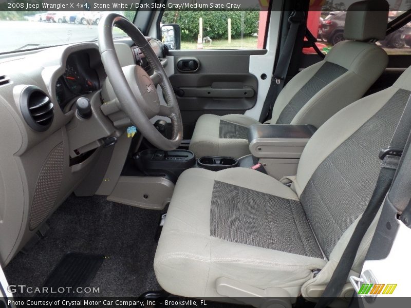 Stone White / Dark Slate Gray/Medium Slate Gray 2008 Jeep Wrangler X 4x4