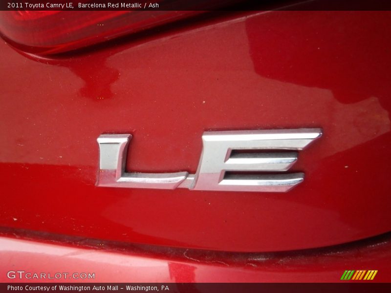 Barcelona Red Metallic / Ash 2011 Toyota Camry LE