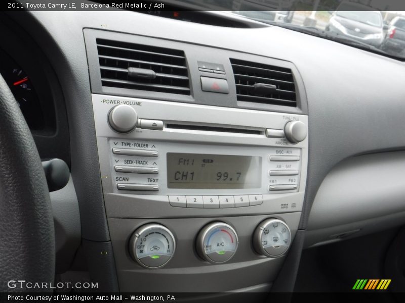 Barcelona Red Metallic / Ash 2011 Toyota Camry LE