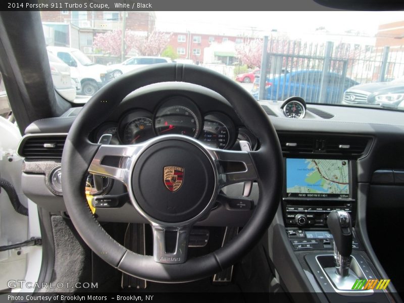 White / Black 2014 Porsche 911 Turbo S Coupe