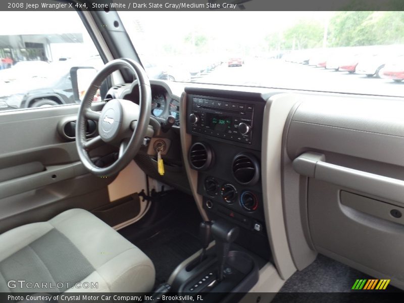 Stone White / Dark Slate Gray/Medium Slate Gray 2008 Jeep Wrangler X 4x4