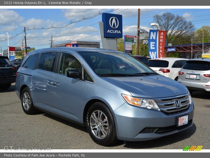 Celestial Blue Metallic / Gray 2013 Honda Odyssey EX-L