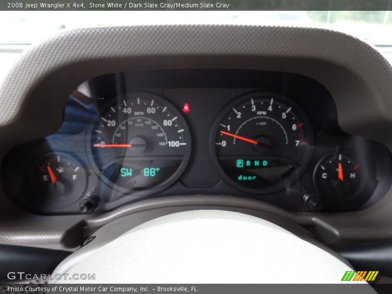 Stone White / Dark Slate Gray/Medium Slate Gray 2008 Jeep Wrangler X 4x4