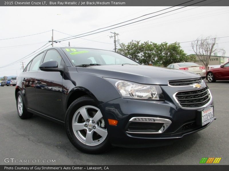 Blue Ray Metallic / Jet Black/Medium Titanium 2015 Chevrolet Cruze LT