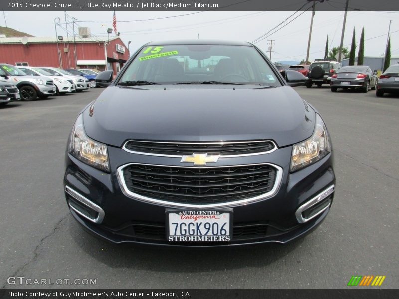 Blue Ray Metallic / Jet Black/Medium Titanium 2015 Chevrolet Cruze LT