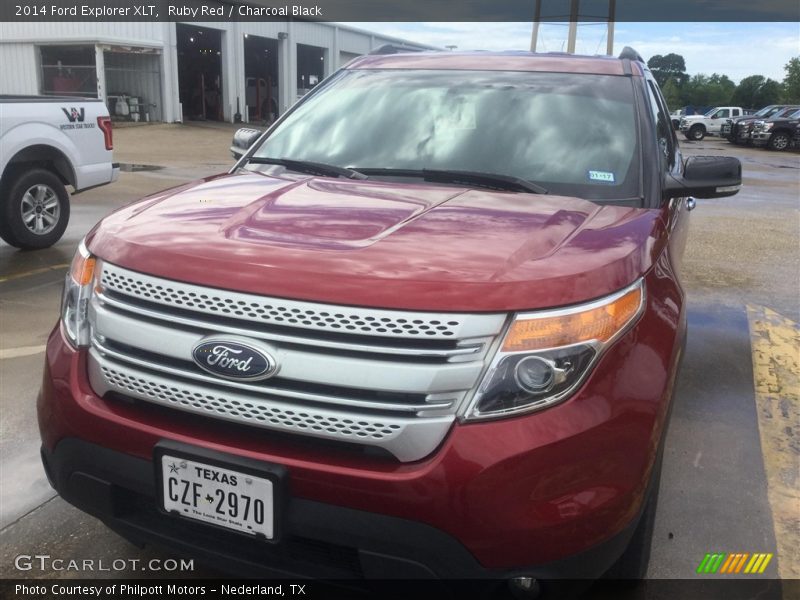 Ruby Red / Charcoal Black 2014 Ford Explorer XLT