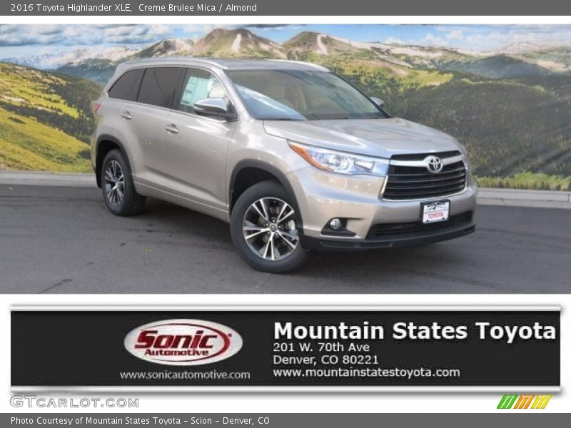 Creme Brulee Mica / Almond 2016 Toyota Highlander XLE