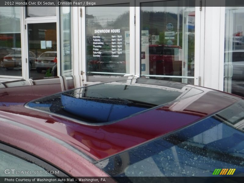 Crimson Pearl / Beige 2012 Honda Civic EX Sedan