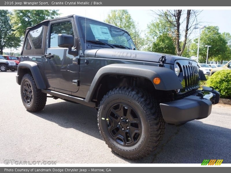 Granite Crystal Metallic / Black 2016 Jeep Wrangler Sport