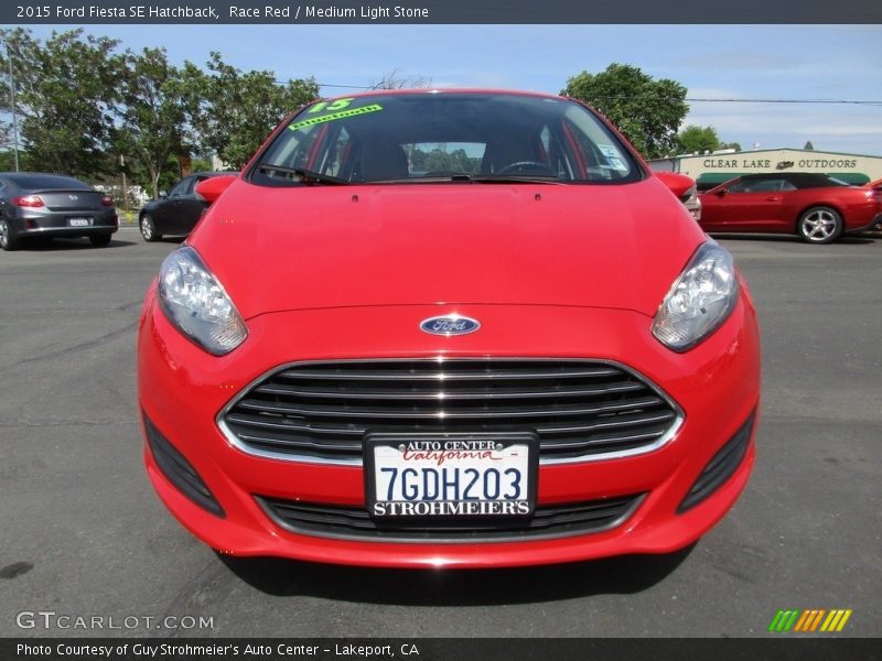 Race Red / Medium Light Stone 2015 Ford Fiesta SE Hatchback