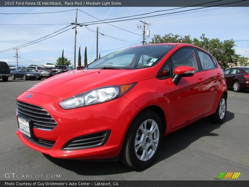 Race Red / Medium Light Stone 2015 Ford Fiesta SE Hatchback