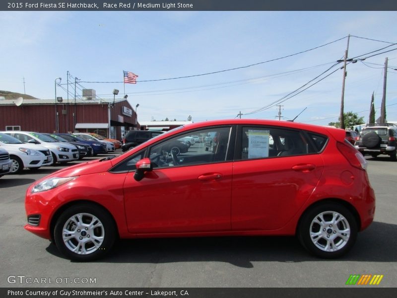 Race Red / Medium Light Stone 2015 Ford Fiesta SE Hatchback