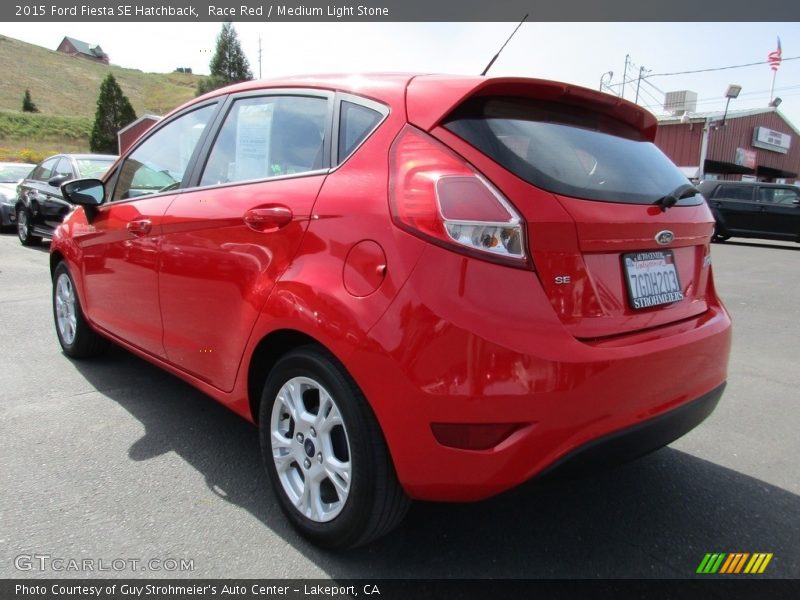 Race Red / Medium Light Stone 2015 Ford Fiesta SE Hatchback