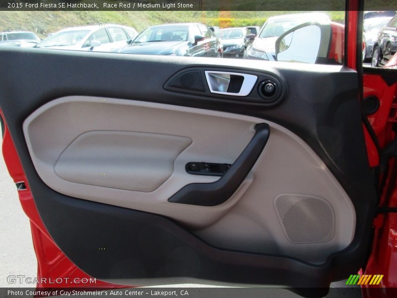 Race Red / Medium Light Stone 2015 Ford Fiesta SE Hatchback