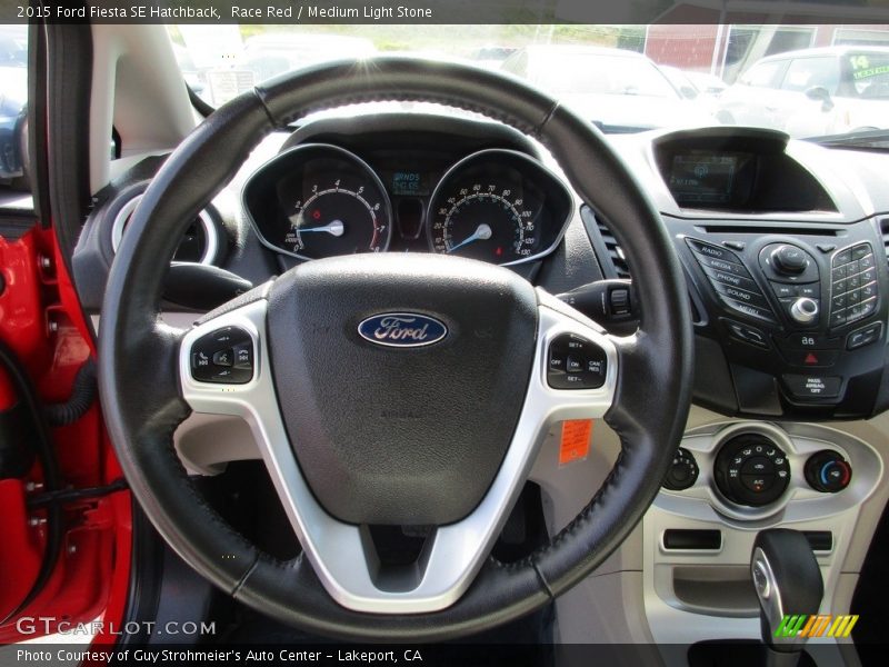 Race Red / Medium Light Stone 2015 Ford Fiesta SE Hatchback