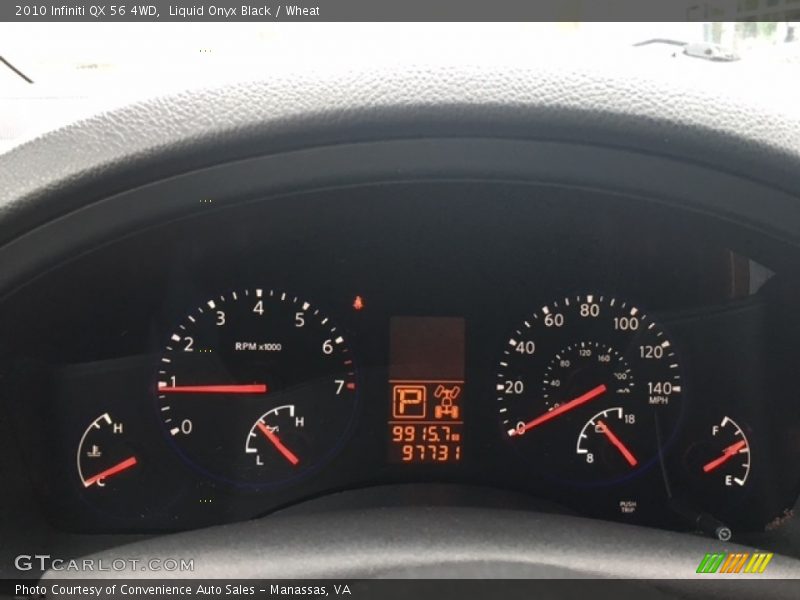 Liquid Onyx Black / Wheat 2010 Infiniti QX 56 4WD