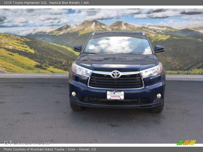 Nautical Blue Metallic / Ash 2016 Toyota Highlander XLE