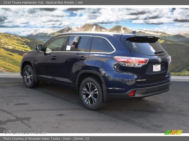 Nautical Blue Metallic / Ash 2016 Toyota Highlander XLE