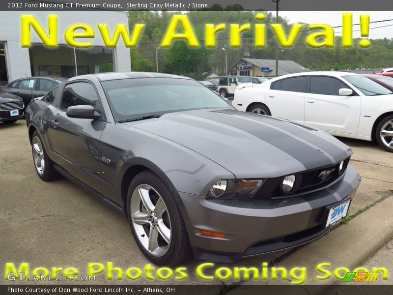 Sterling Gray Metallic / Stone 2012 Ford Mustang GT Premium Coupe