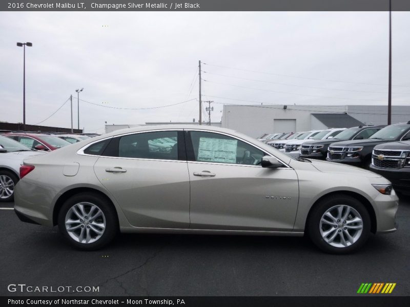 Champagne Silver Metallic / Jet Black 2016 Chevrolet Malibu LT