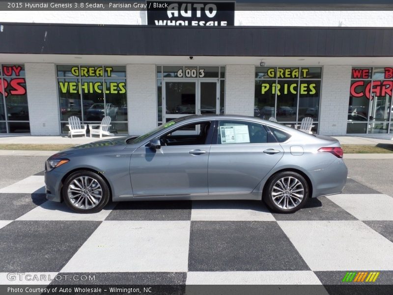 Parisian Gray / Black 2015 Hyundai Genesis 3.8 Sedan