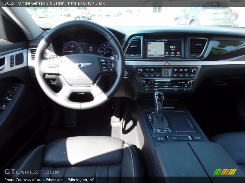Parisian Gray / Black 2015 Hyundai Genesis 3.8 Sedan
