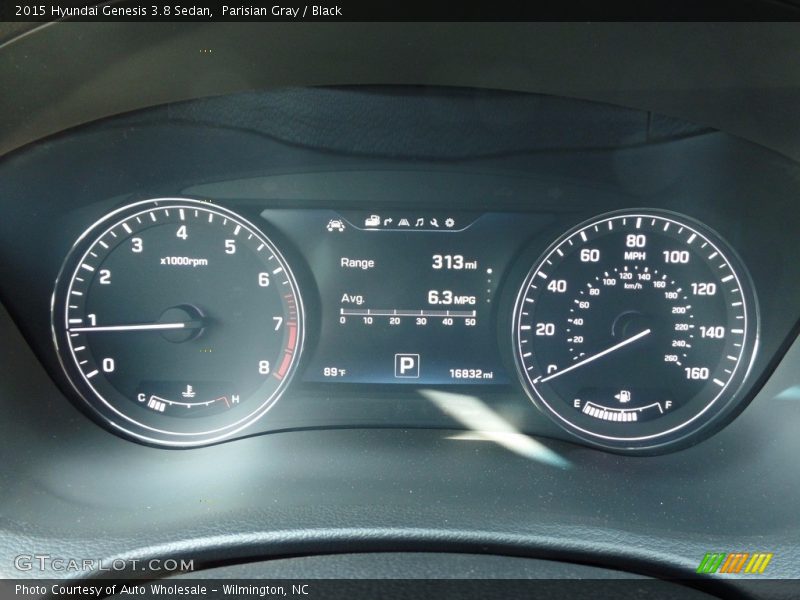 Parisian Gray / Black 2015 Hyundai Genesis 3.8 Sedan