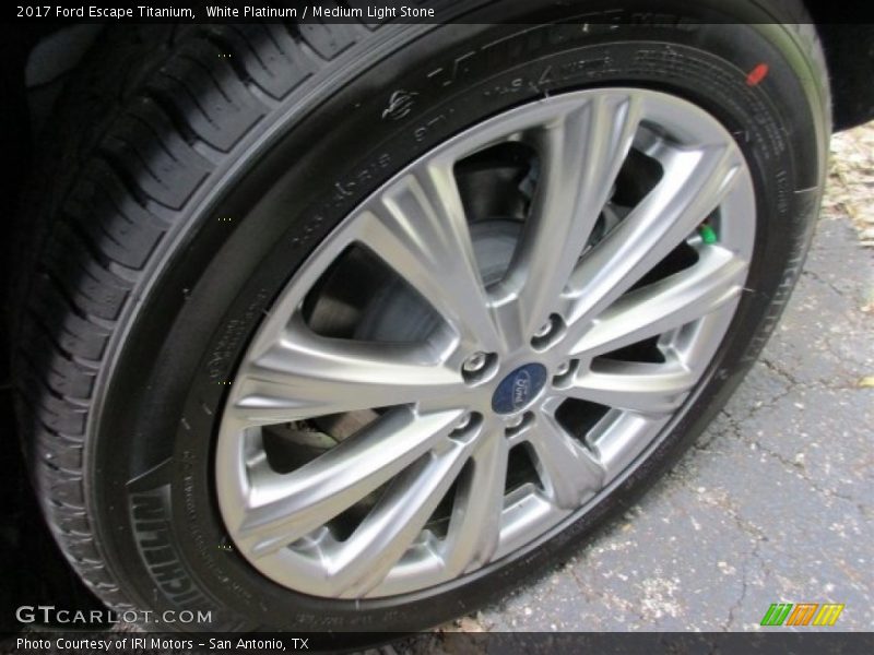 White Platinum / Medium Light Stone 2017 Ford Escape Titanium