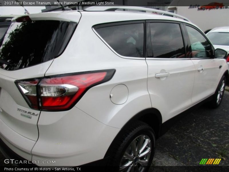 White Platinum / Medium Light Stone 2017 Ford Escape Titanium