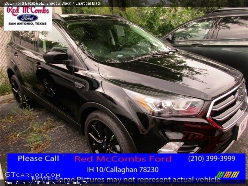 Shadow Black / Charcoal Black 2017 Ford Escape SE