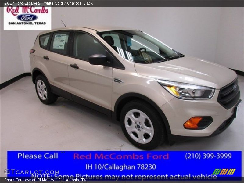 White Gold / Charcoal Black 2017 Ford Escape S