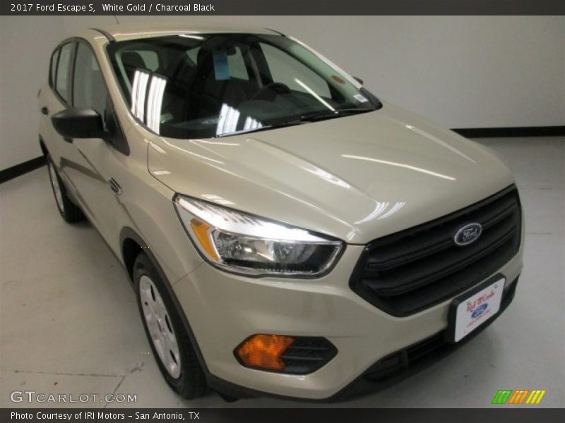 White Gold / Charcoal Black 2017 Ford Escape S