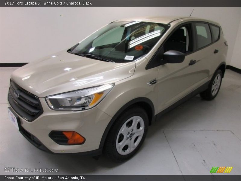White Gold / Charcoal Black 2017 Ford Escape S