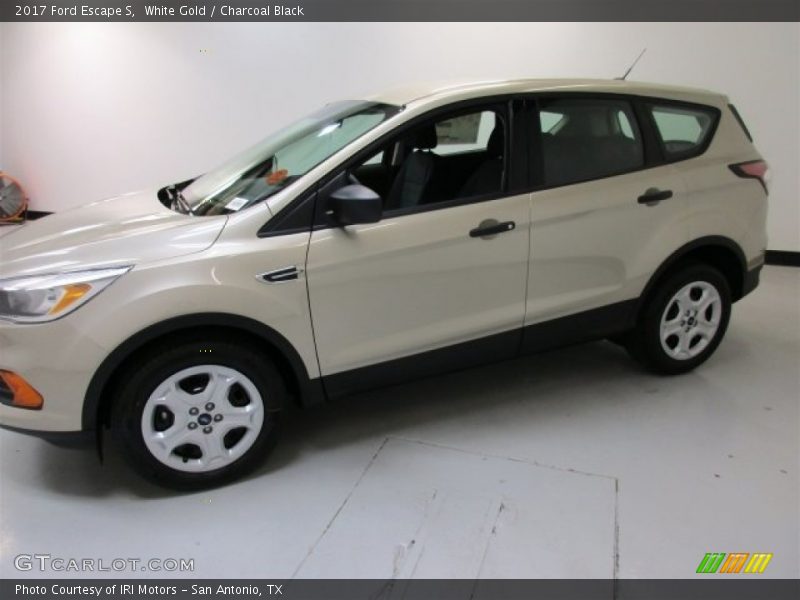 White Gold / Charcoal Black 2017 Ford Escape S