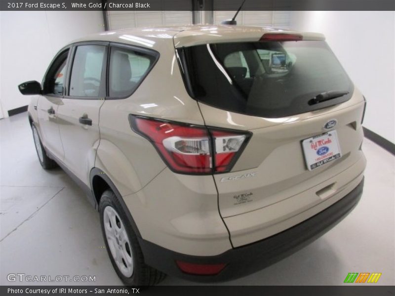 White Gold / Charcoal Black 2017 Ford Escape S