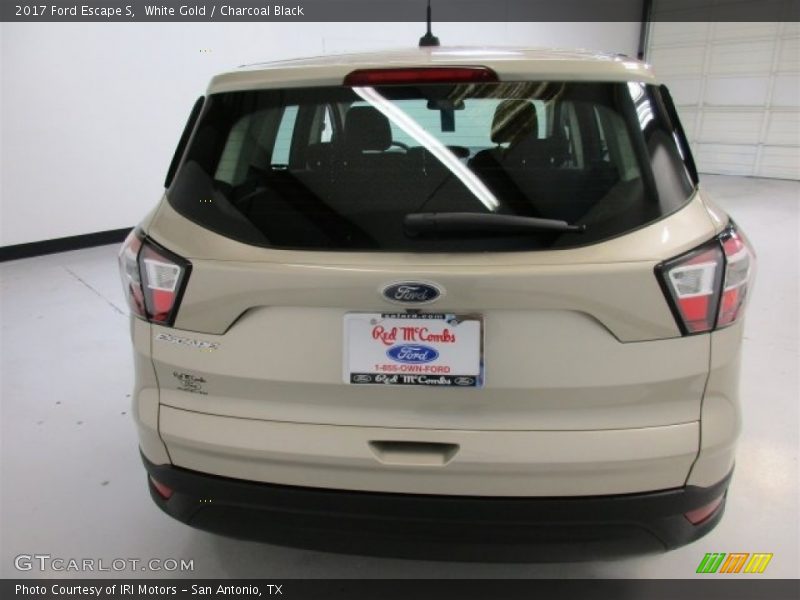 White Gold / Charcoal Black 2017 Ford Escape S