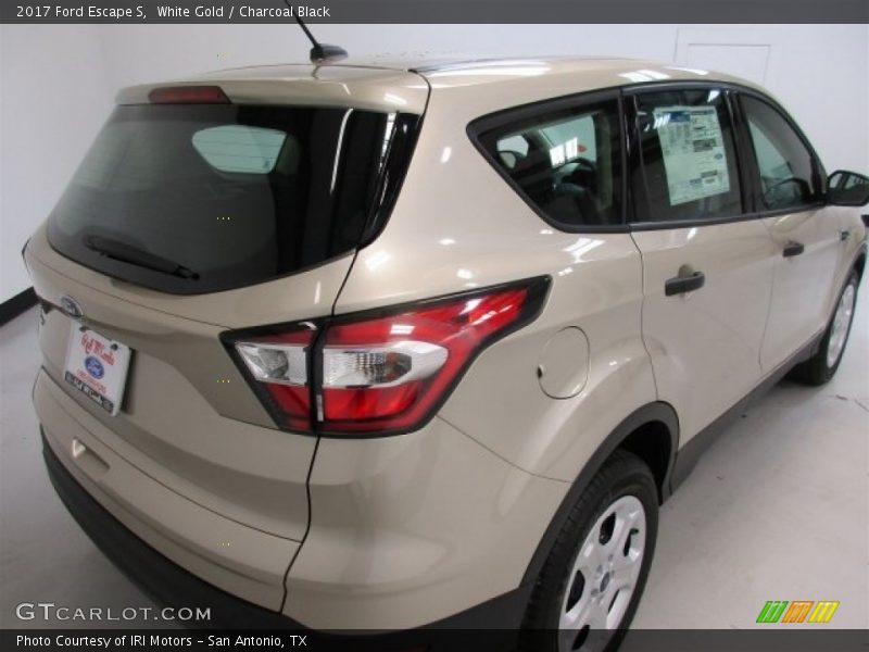 White Gold / Charcoal Black 2017 Ford Escape S