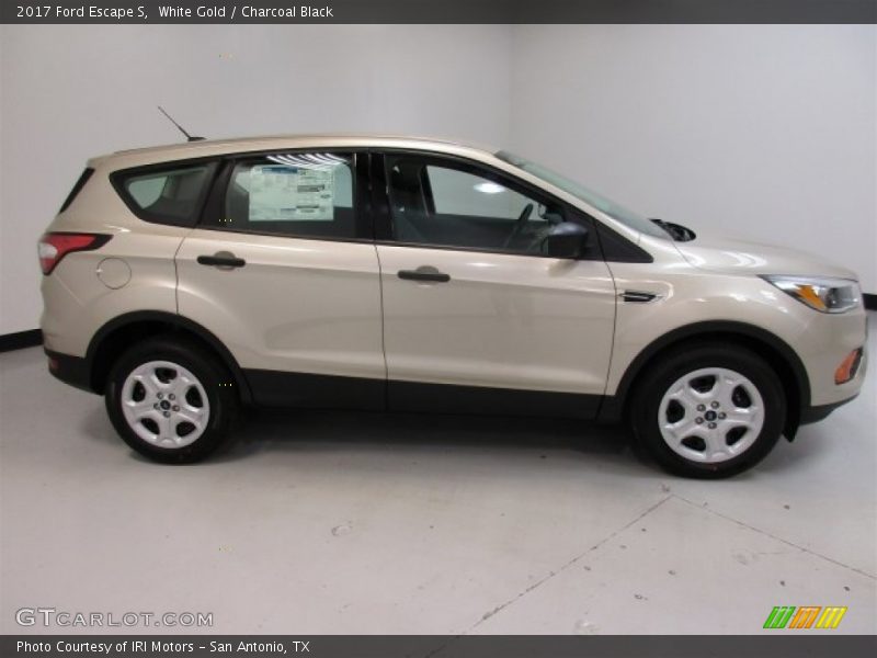 White Gold / Charcoal Black 2017 Ford Escape S