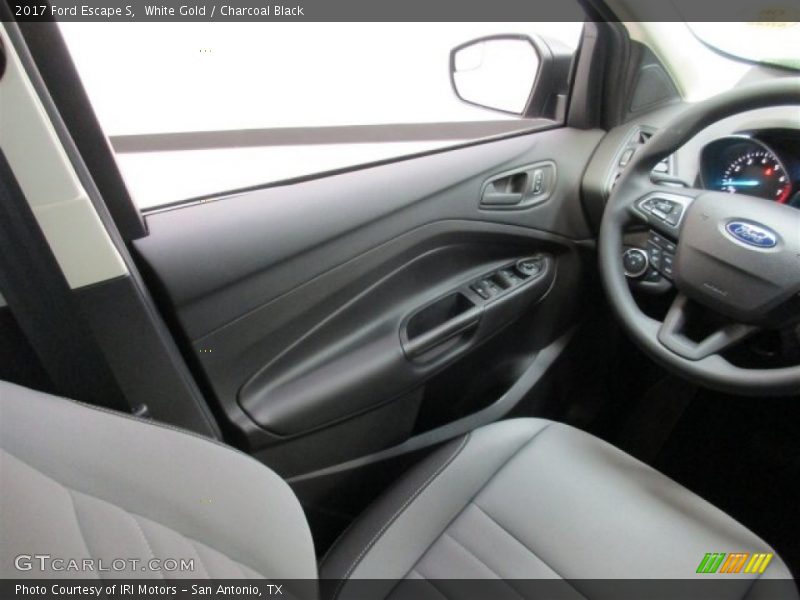White Gold / Charcoal Black 2017 Ford Escape S