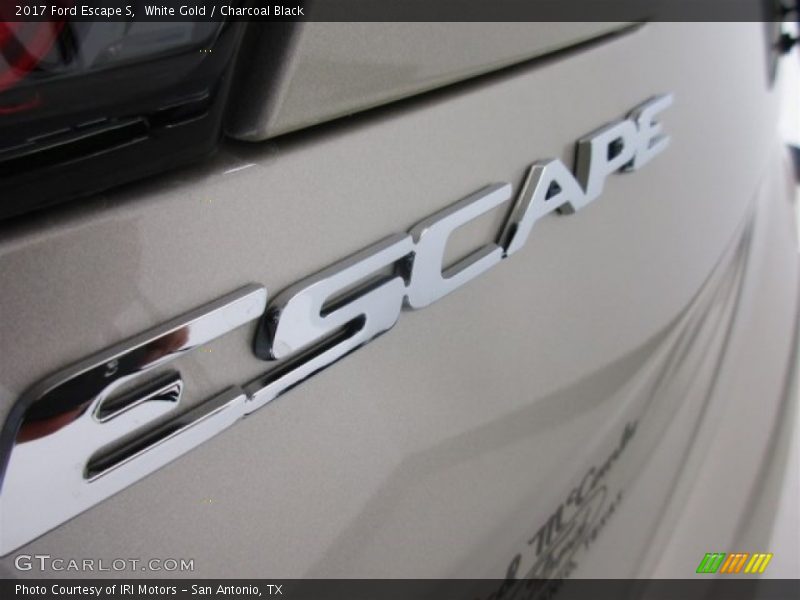 White Gold / Charcoal Black 2017 Ford Escape S