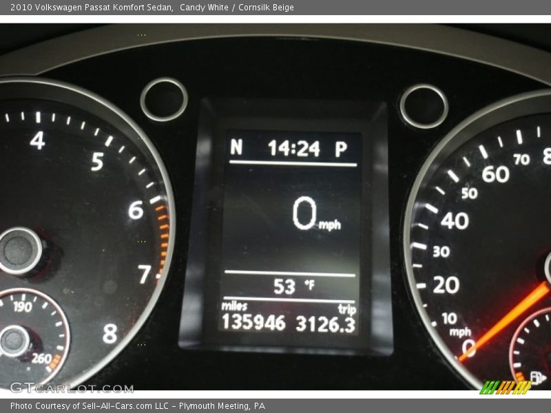 Candy White / Cornsilk Beige 2010 Volkswagen Passat Komfort Sedan