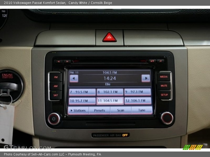 Candy White / Cornsilk Beige 2010 Volkswagen Passat Komfort Sedan
