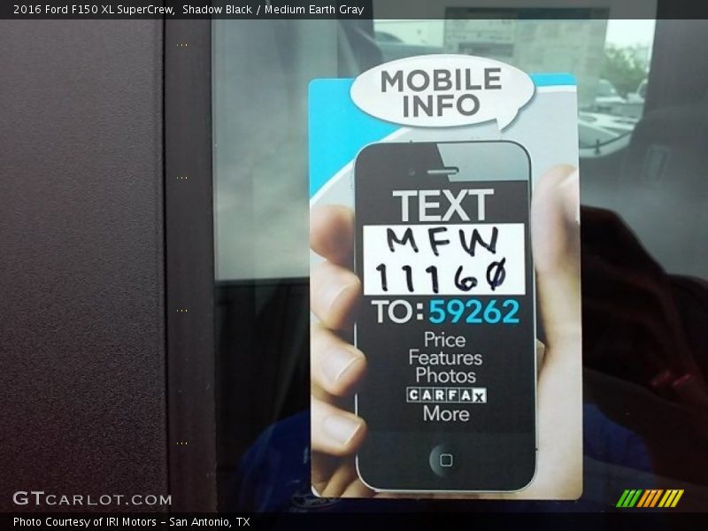 Shadow Black / Medium Earth Gray 2016 Ford F150 XL SuperCrew